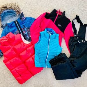 Girl's Puffer Vests, Jacket, Winter Clothing (L)